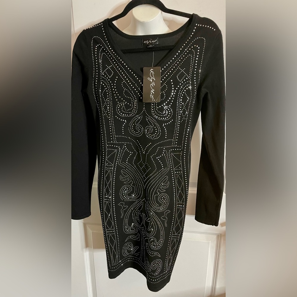 NWT !!! Rhinestone sweater dress